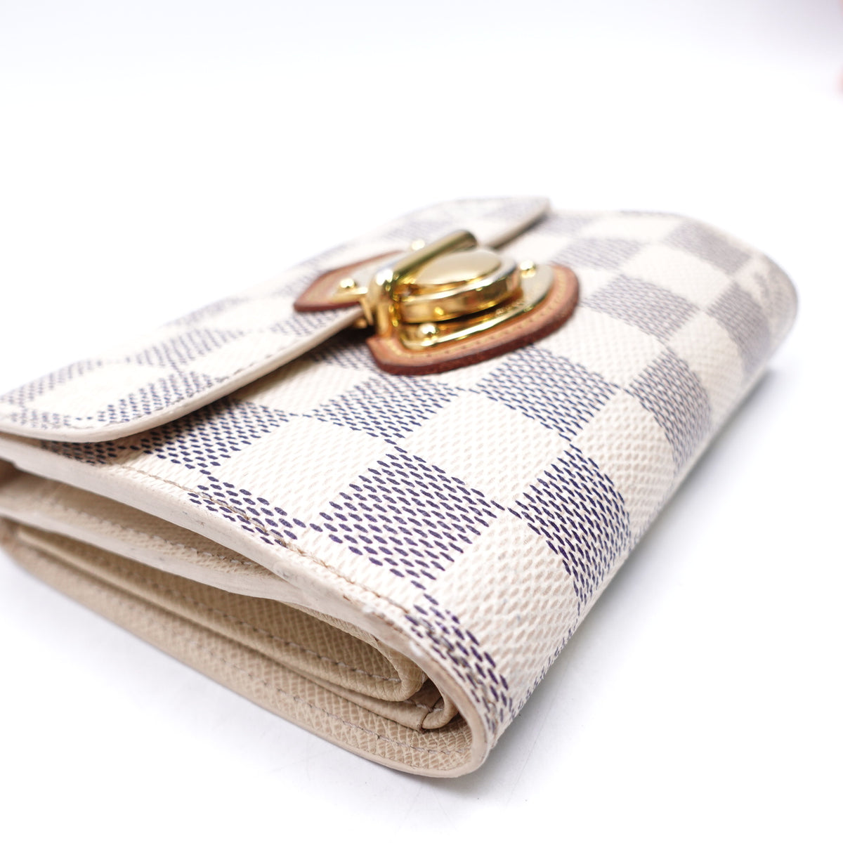 Pre-Owned Louis Vuitton JOEY Damie Azur Canvasa Wallet T10416325