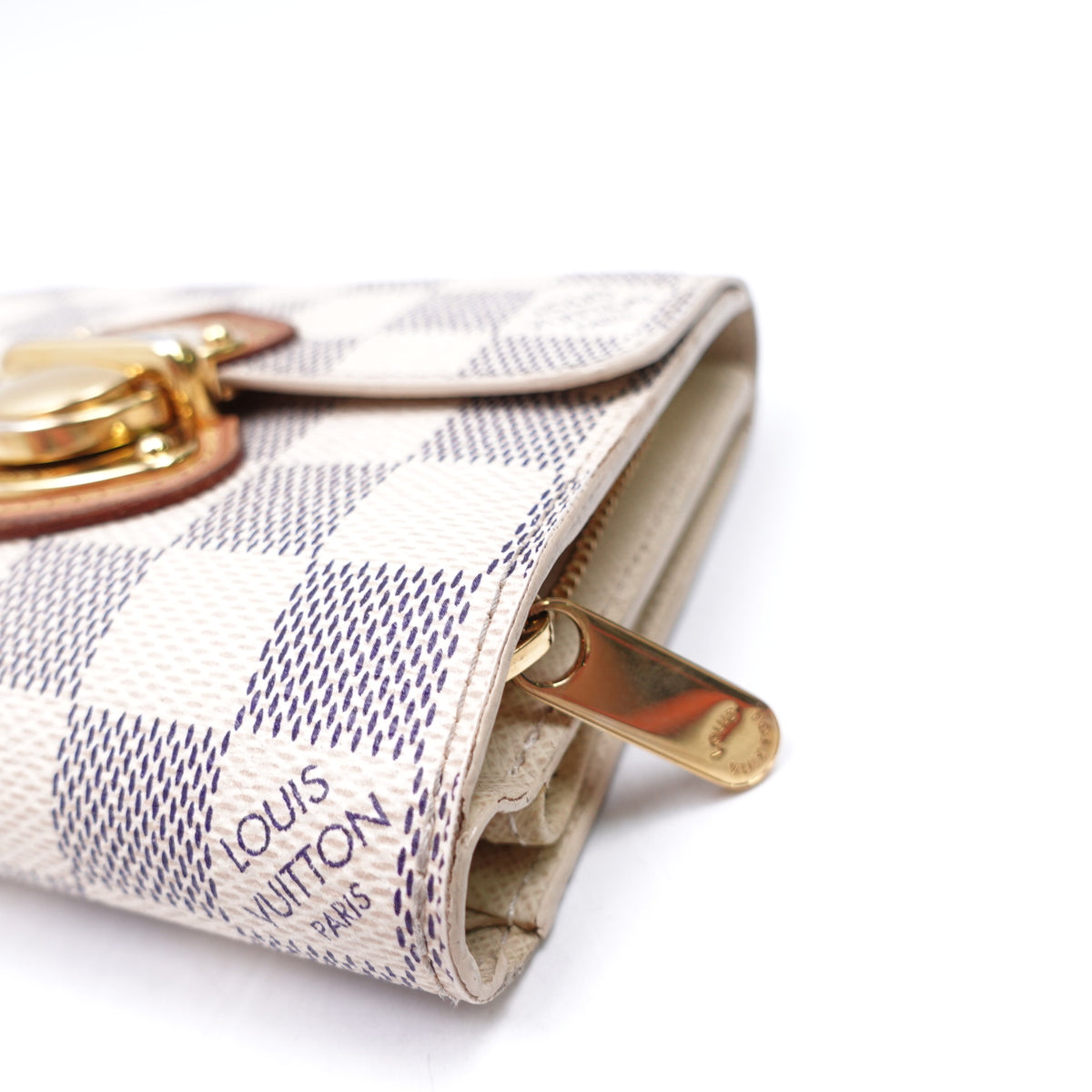 Pre-Owned Louis Vuitton JOEY Damie Azur Canvasa Wallet T10416325