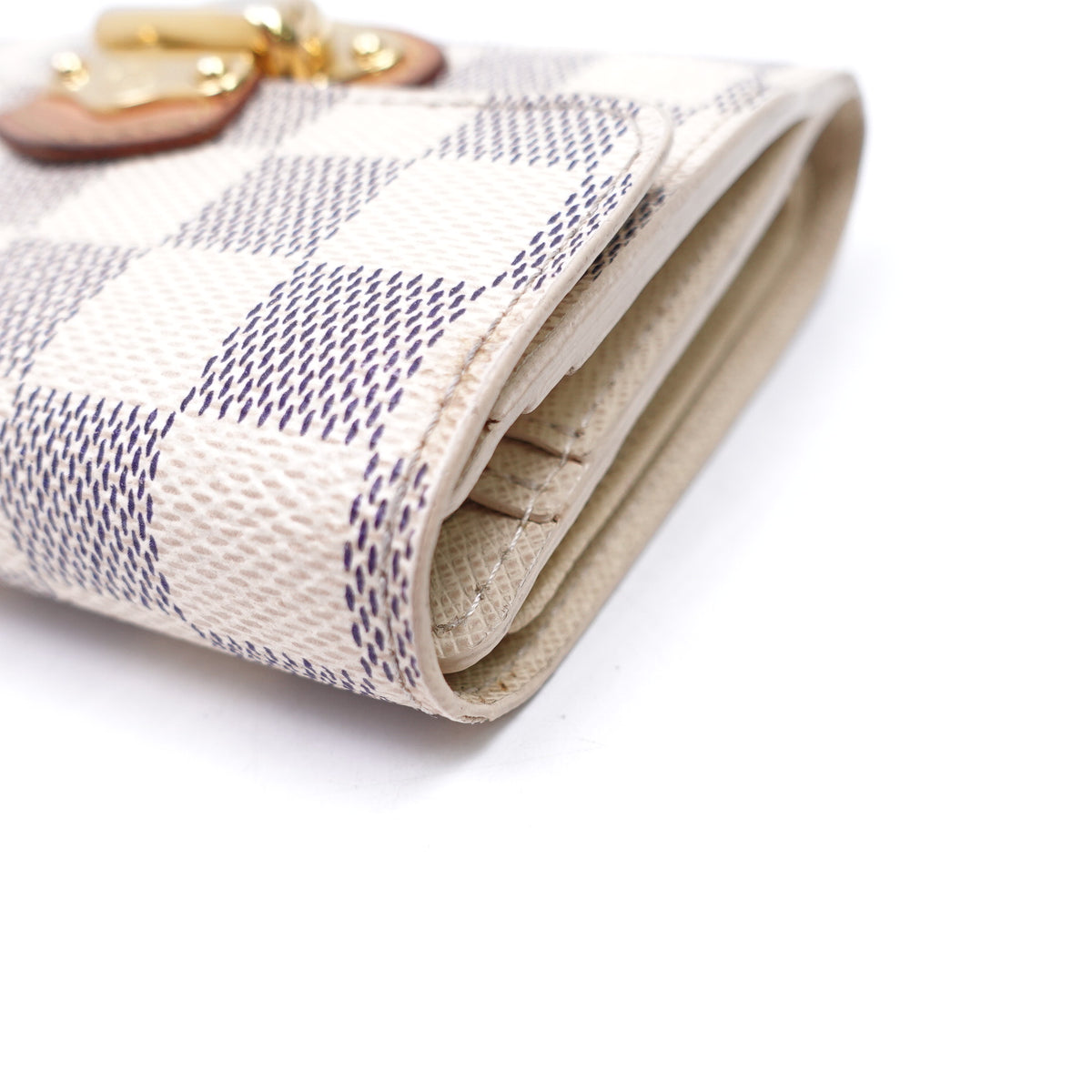 Pre-Owned Louis Vuitton JOEY Damie Azur Canvasa Wallet T10416325