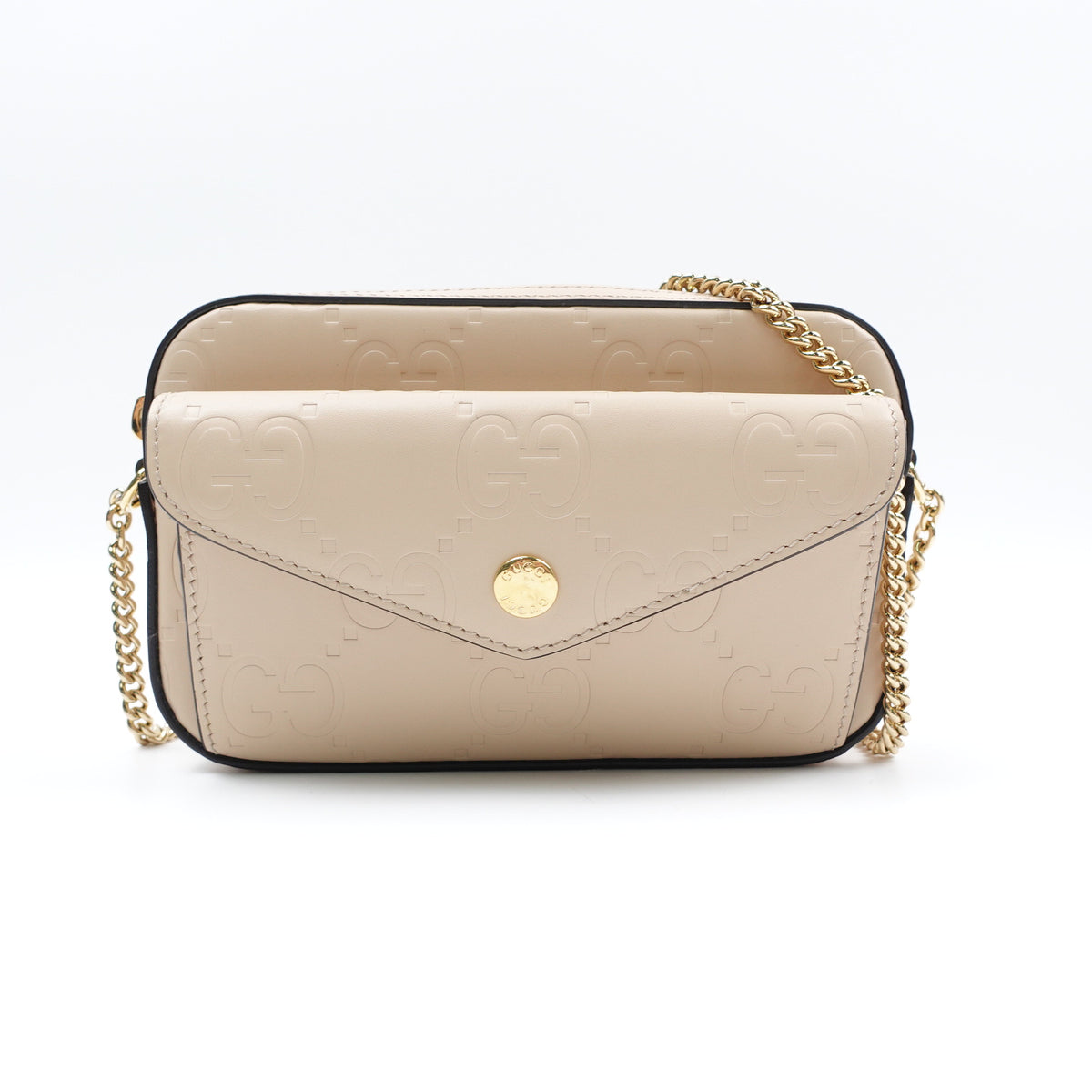 Gucci Milk Tea Calfskin Leather Shoulder Bag T10417953