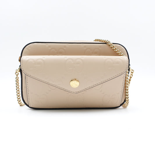 Gucci Milk Tea Calfskin Leather Shoulder Bag T10417953