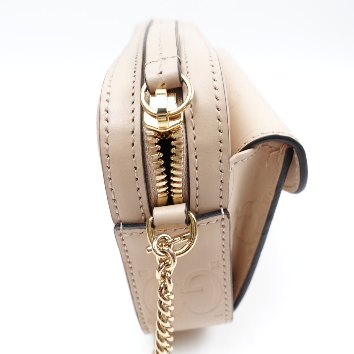 Gucci Milk Tea Calfskin Leather Shoulder Bag T10417953