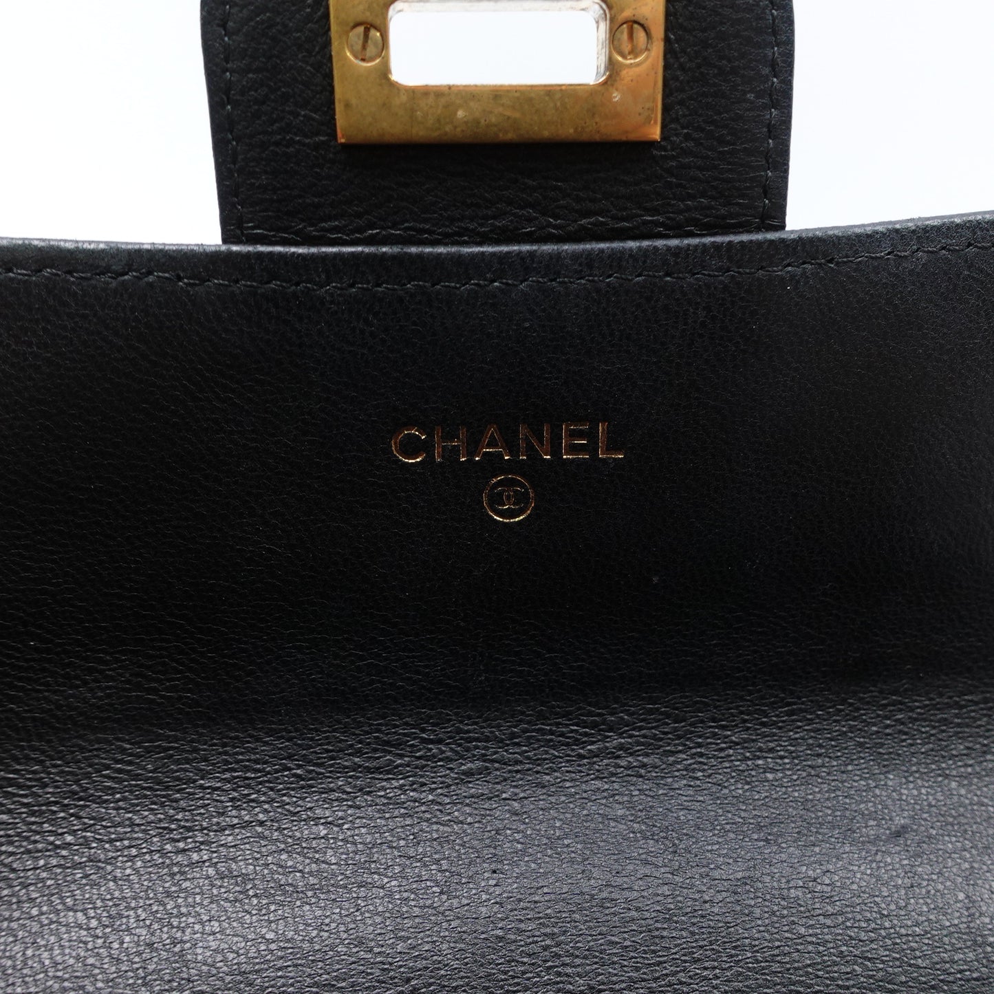 Pre-Owned Chanel 2.55 Black Calfskin Leather Wallet T10418396