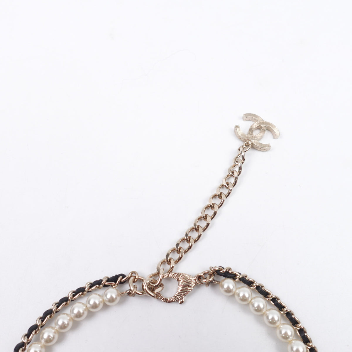 Pre-Owned Chanel Gold&Black Pearl Necklace T10417881