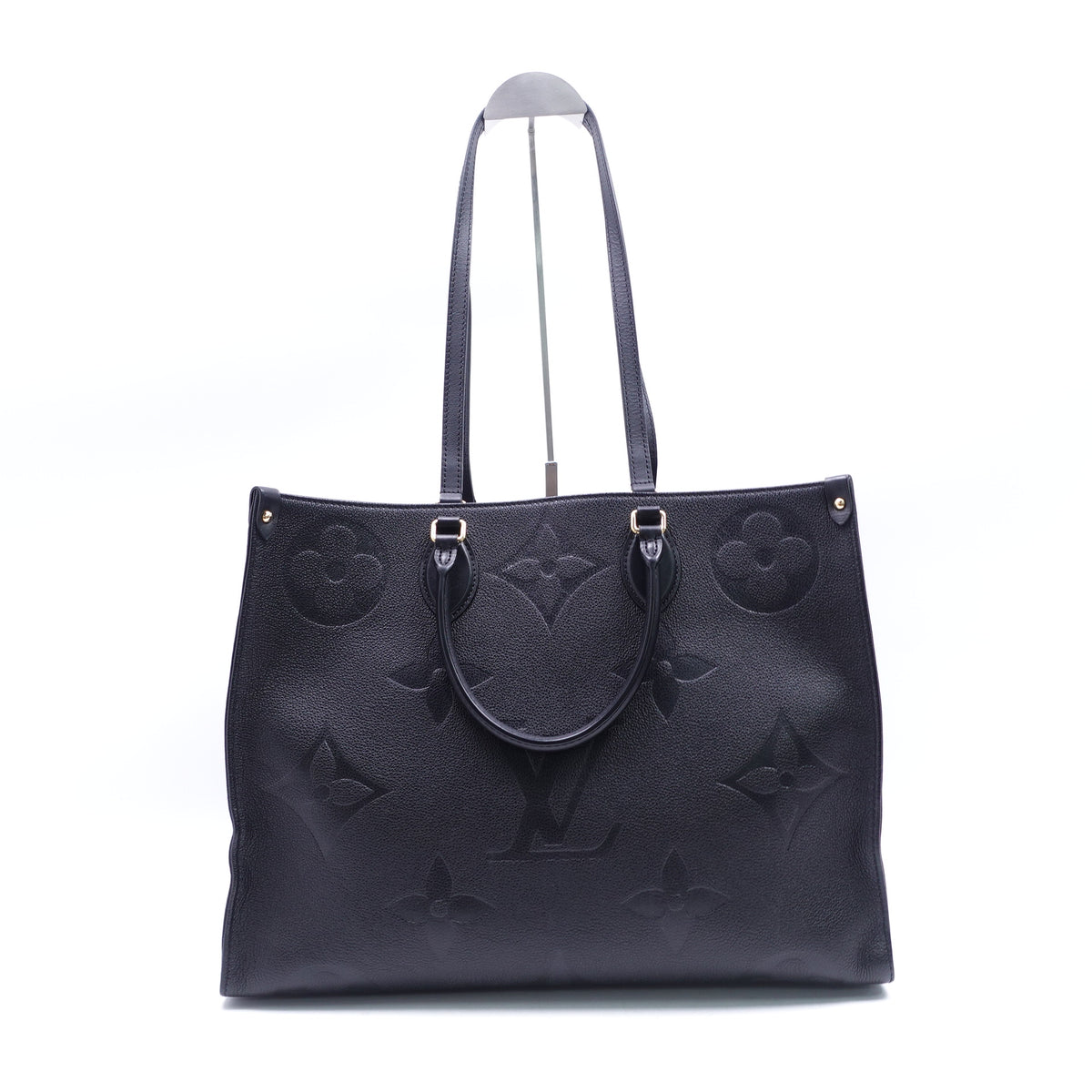 Pre-Owned Louis Vuitton Onthego GM Black Calfskin Leather Tote T10419705
