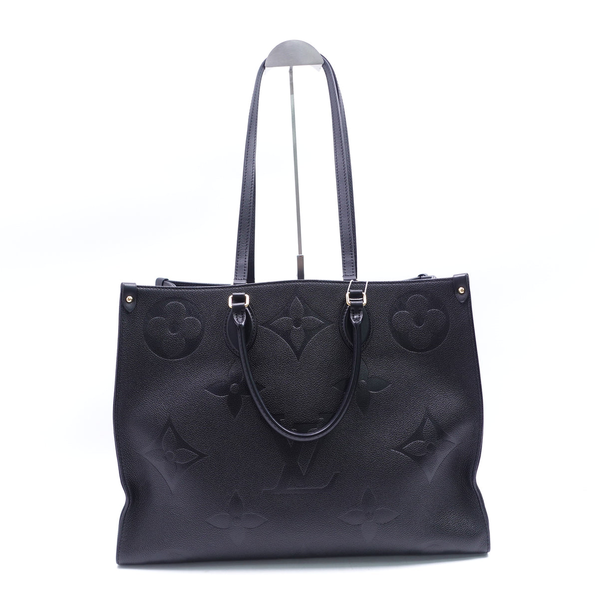 Pre-Owned Louis Vuitton Onthego GM Black Calfskin Leather Tote T10419705