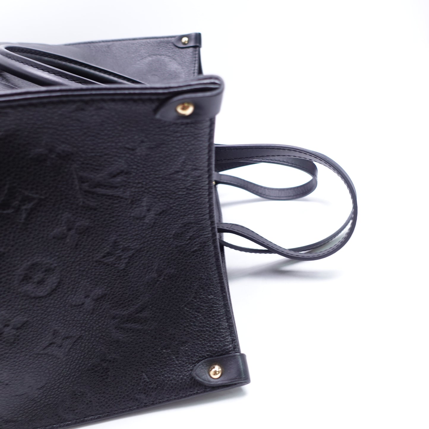 Pre-Owned Louis Vuitton Onthego GM Black Calfskin Leather Tote T10419705