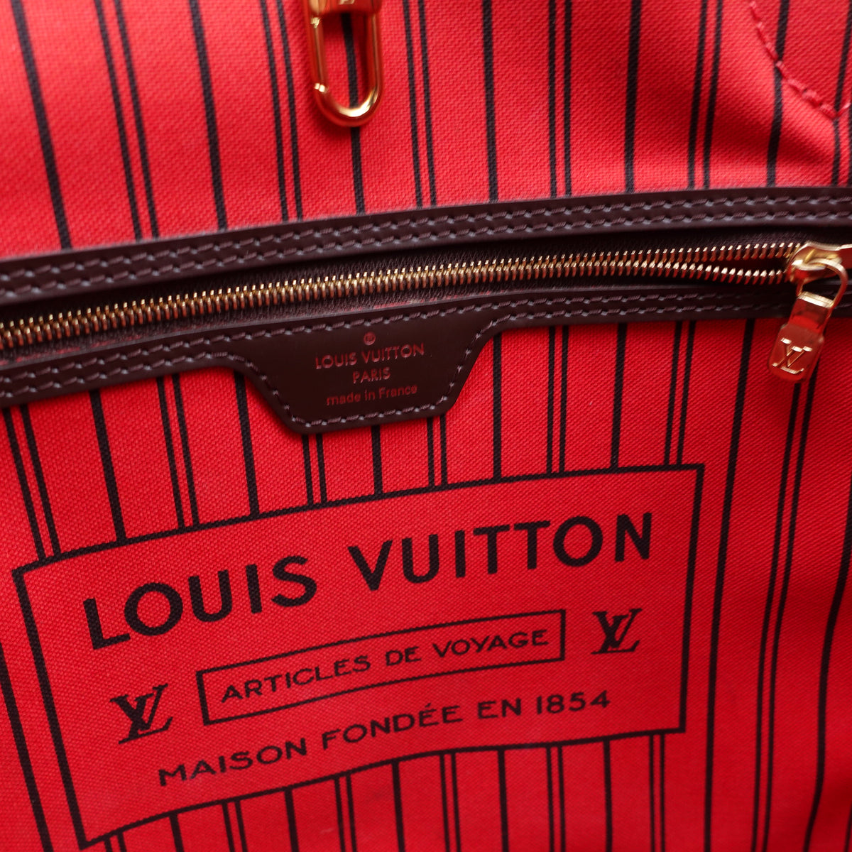Louis Vuitton Neverfull MM Damier Ebene Coated Canvas Shoulder Bag T10420079