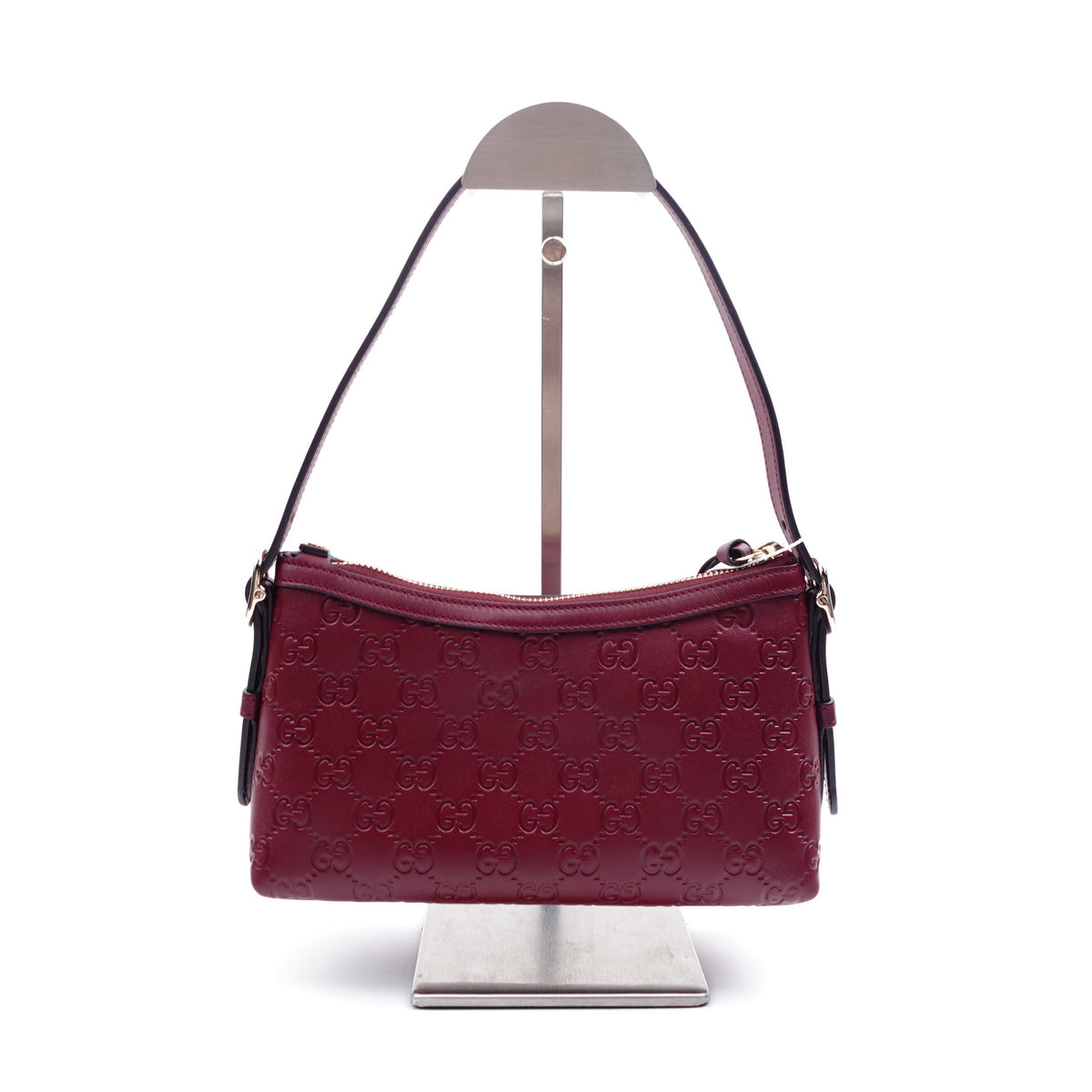 Pre-Owned Gucci Burgundy Calfskin Leather Shoulder Bag T10421970