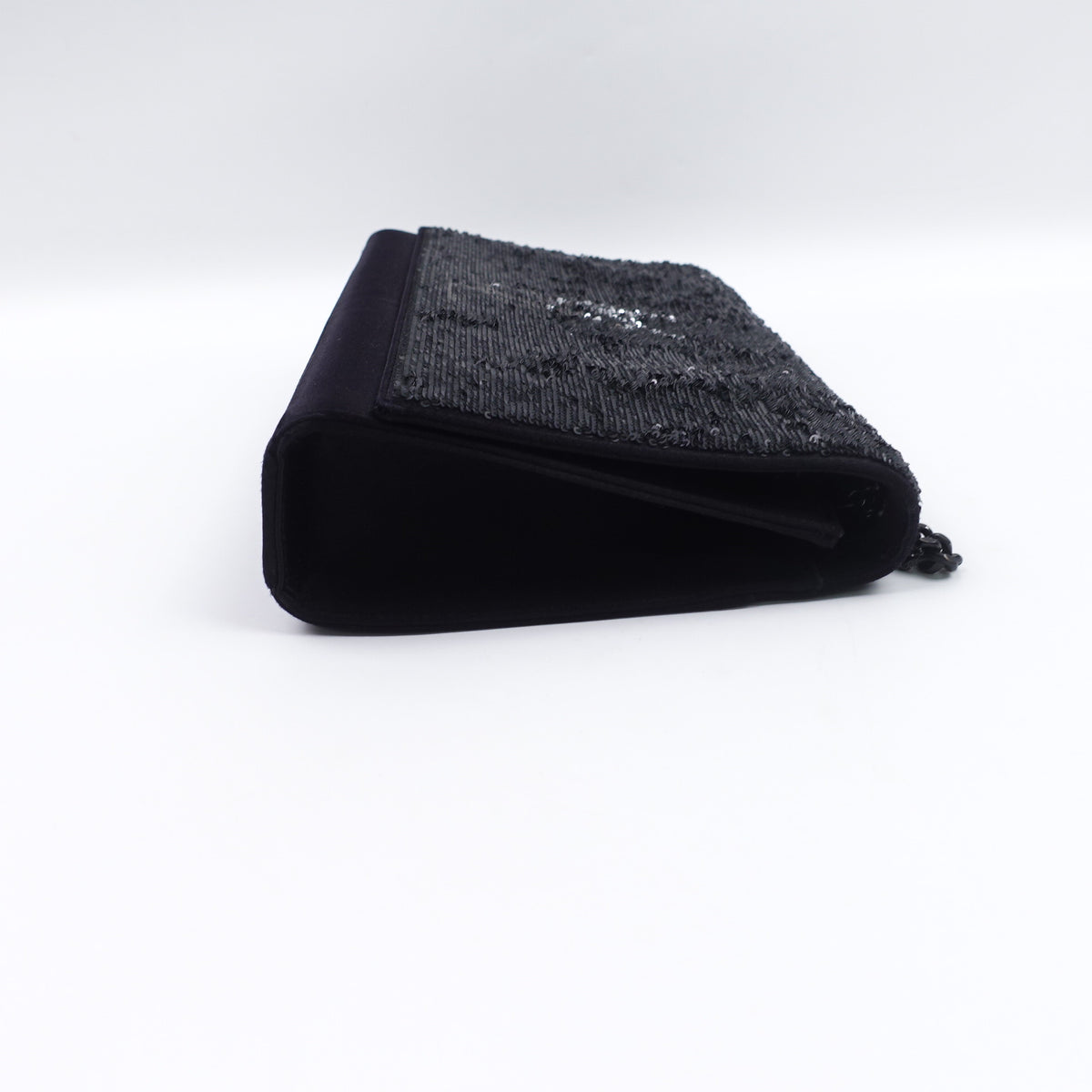 Pre-Owned Saint Laurent Kate Black Sequin Shoulder Bag T10422966