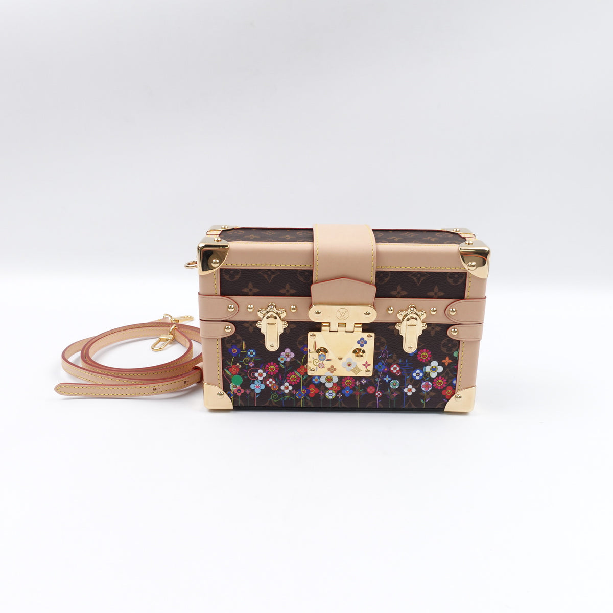 Pre-Owned Louis Vuitton Petite Malle Brown Monogram Canvas Shoulder Bag T10422515