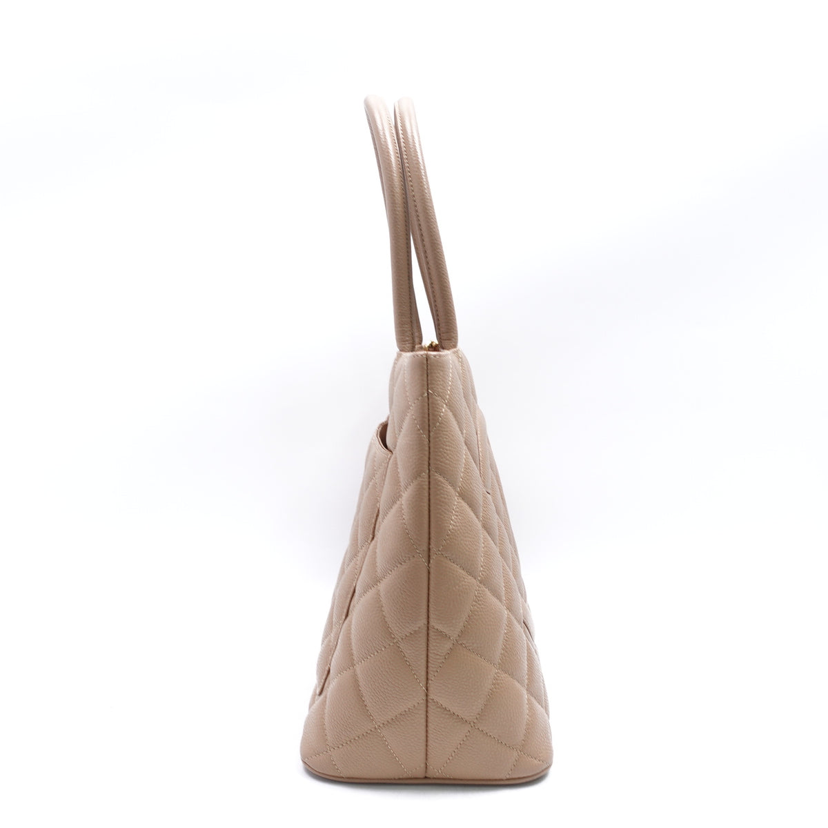 Pre-Owned Chanel Hilton Khaki Caviar Tote Bag T10425872