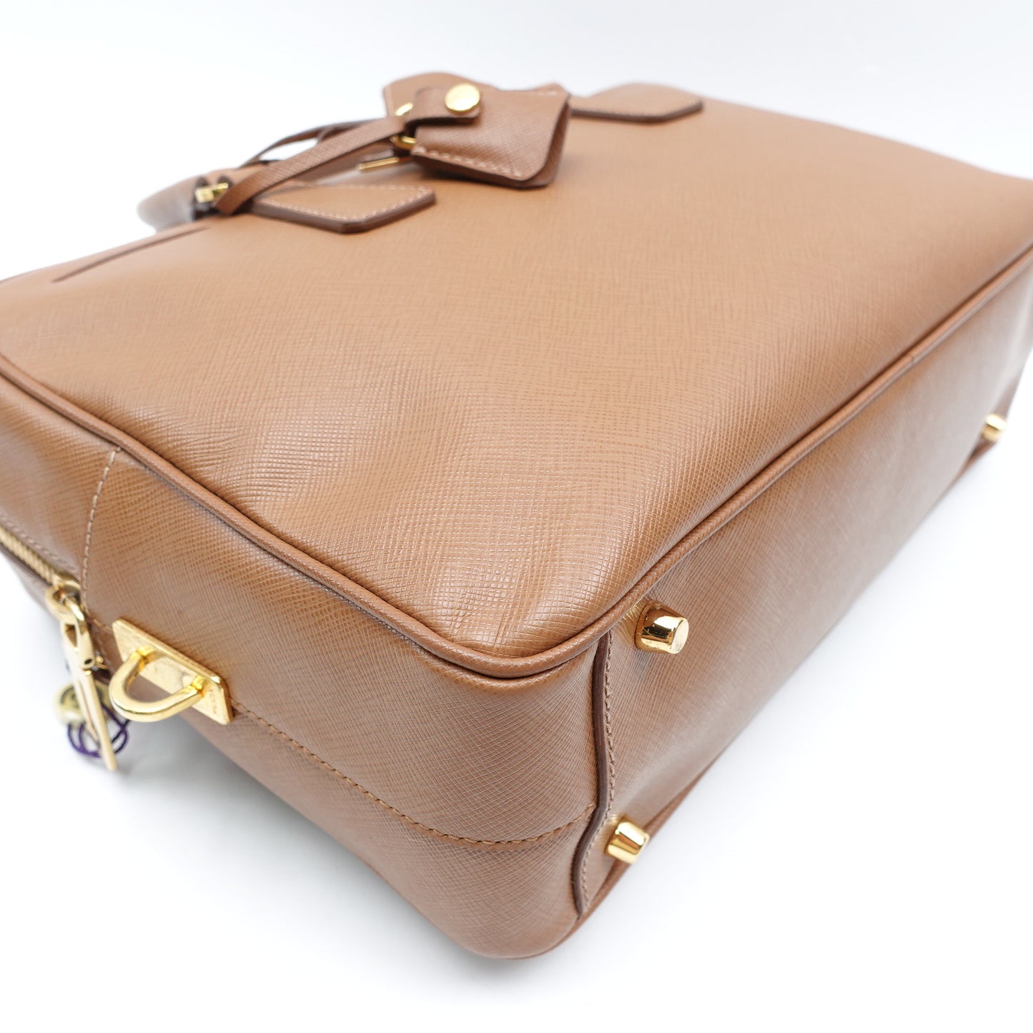 Pre-Owned Prada Brown Saffiano Shoulder Bag T10424867