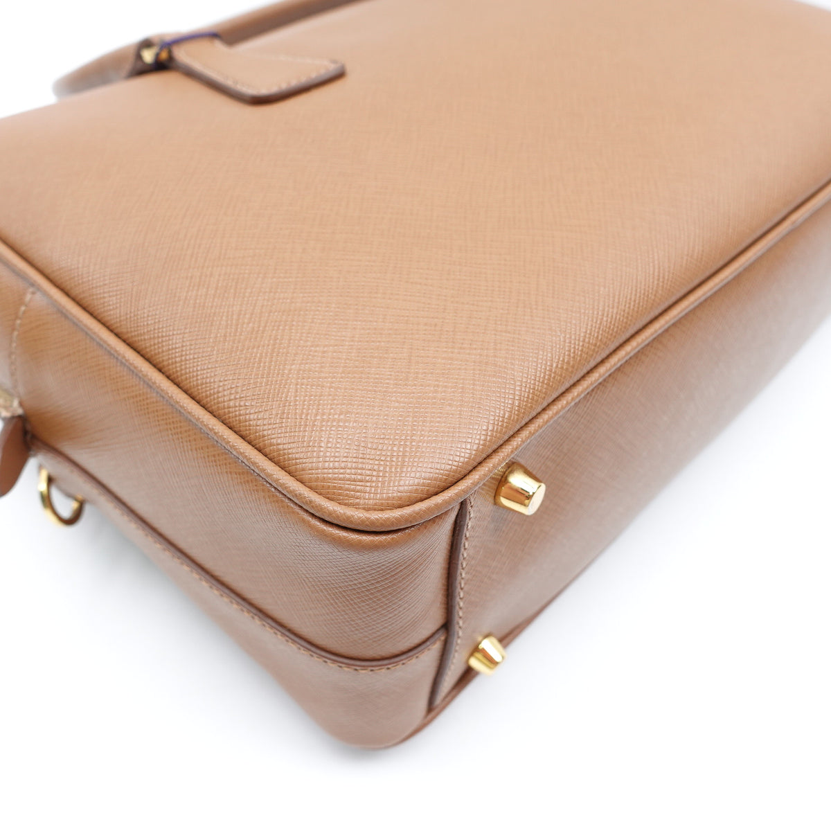 Pre-Owned Prada Brown Saffiano Shoulder Bag T10424867
