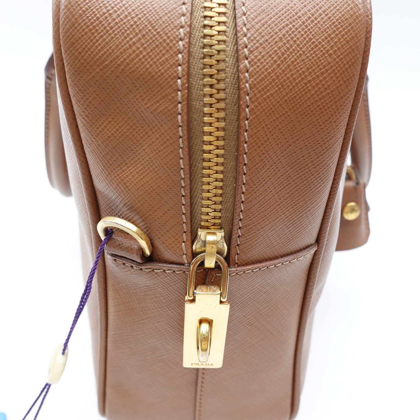Pre-Owned Prada Brown Saffiano Shoulder Bag T10424867