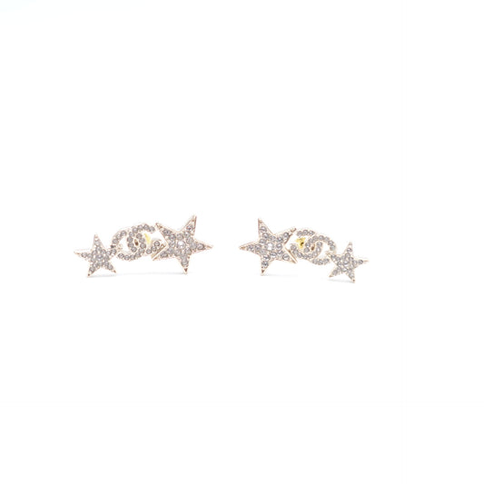 Pre-Owned Chanel Star Gold Metal Earrings T10426130