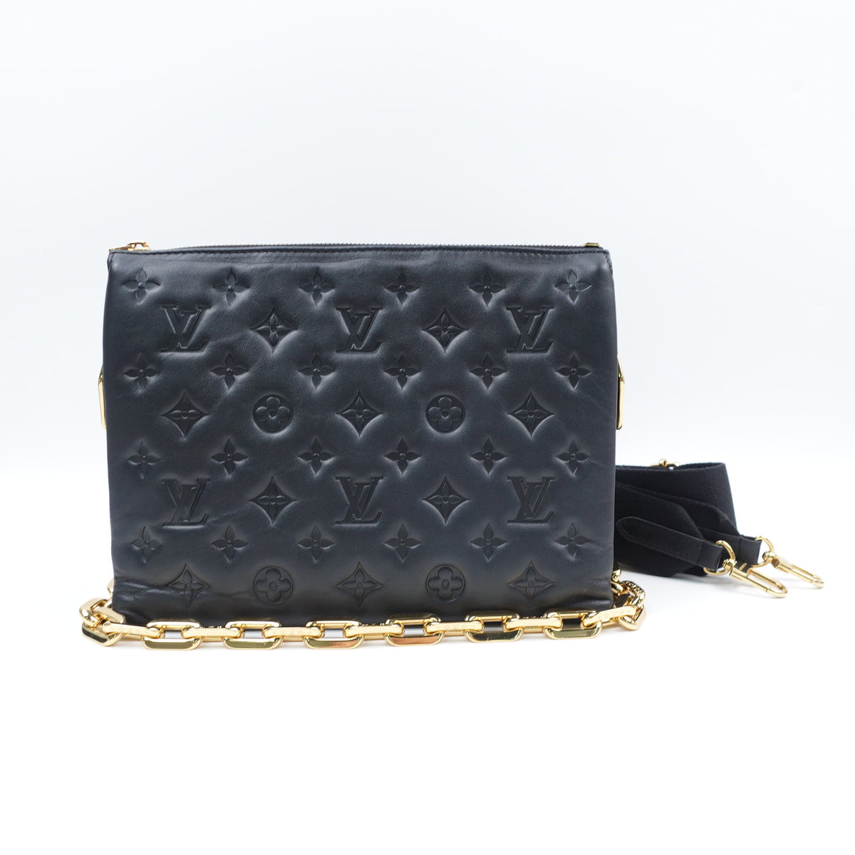Pre-Owned Louis Vuitton Coussin Black Lambskin Leather Shoulder Bag T10425839