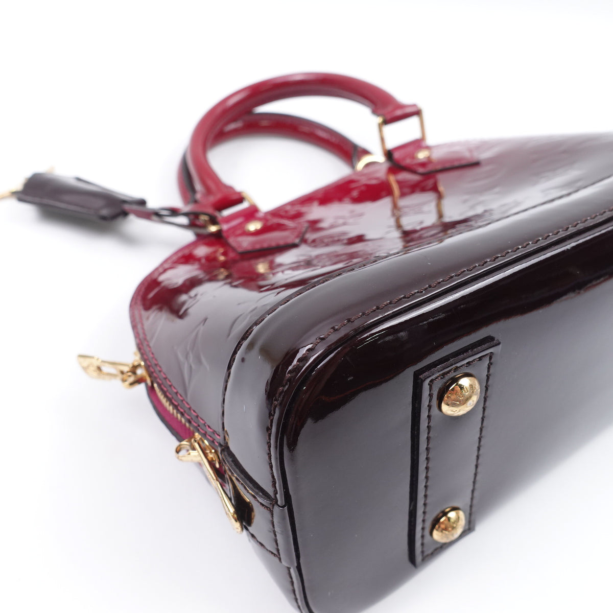 Pre-Owned Louis Vuitton Alma Burgundy Vernis Shoulder Bag T10427138