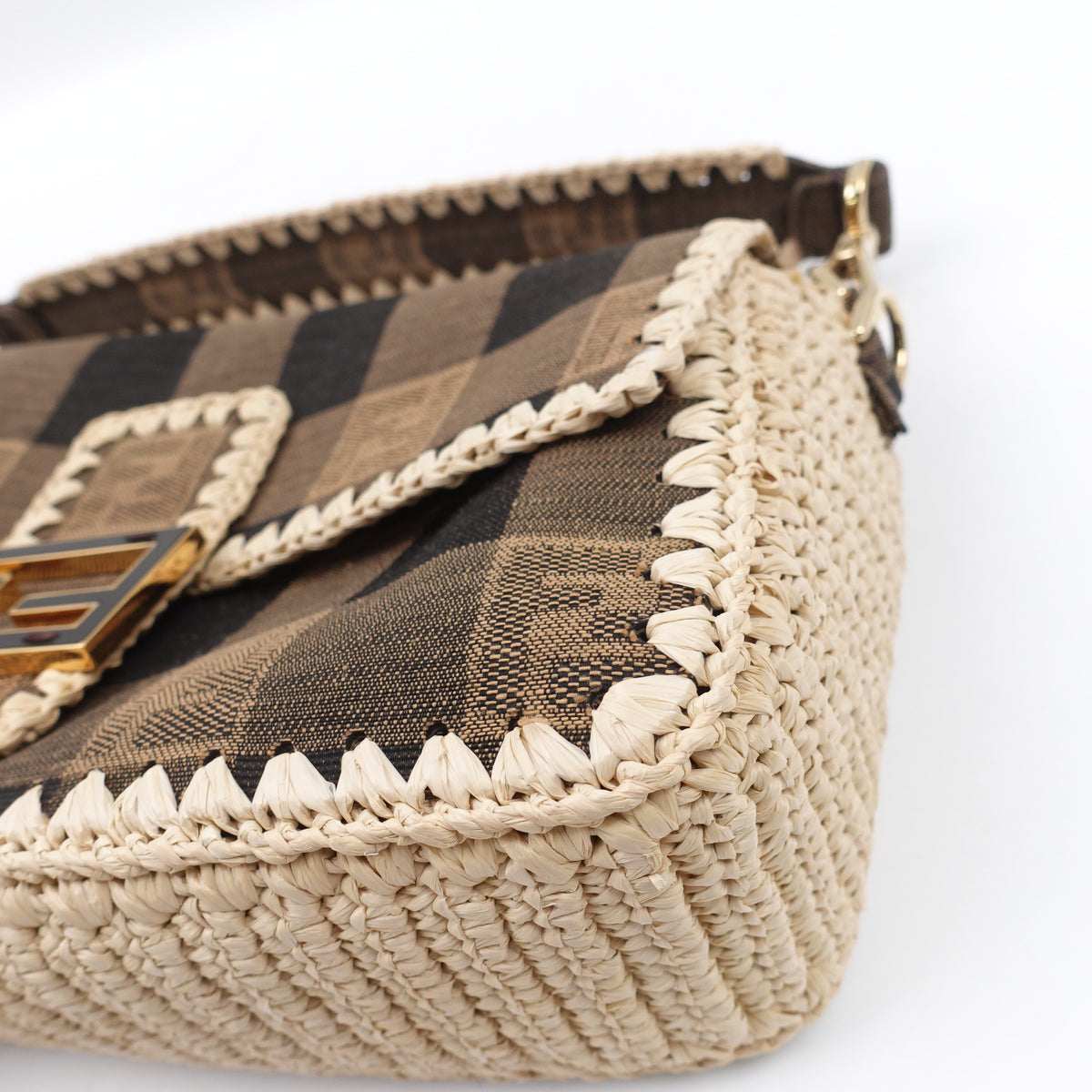 Pre-Owned Fendi Baguette Brown Canvas Shoulder Bag T10427324