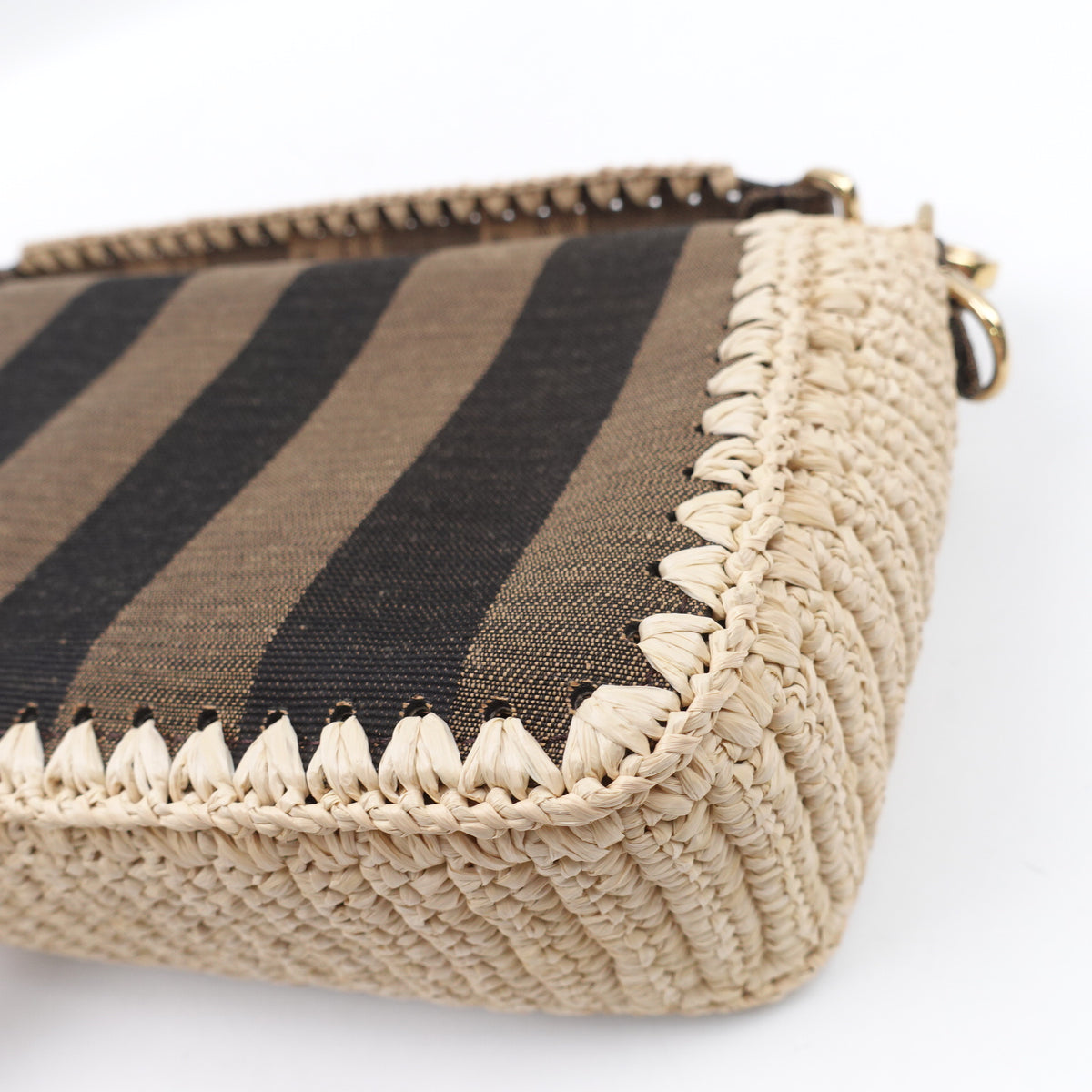Pre-Owned Fendi Baguette Brown Canvas Shoulder Bag T10427324