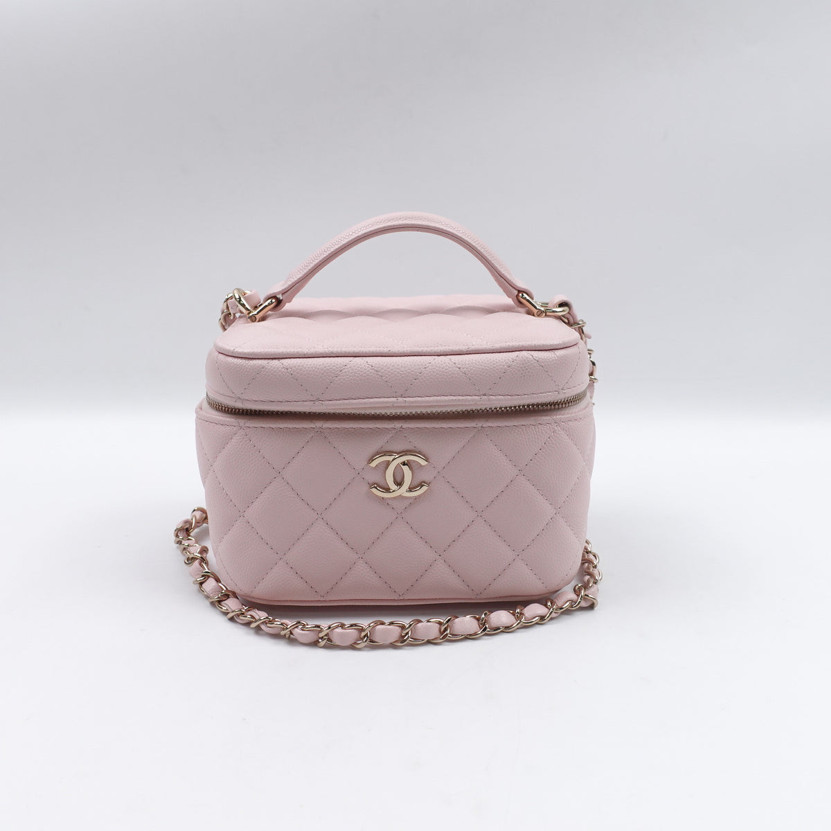 Chanel Vanity Case Pink Caviar Shoulder Bag T10426803
