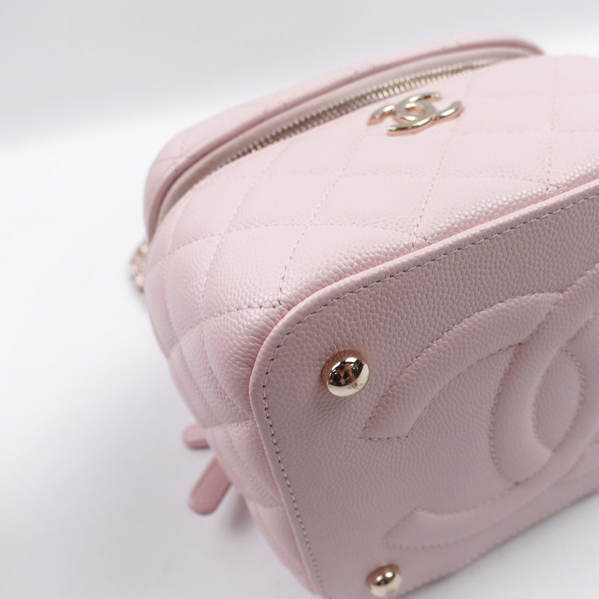 Chanel Vanity Case Pink Caviar Shoulder Bag T10426803