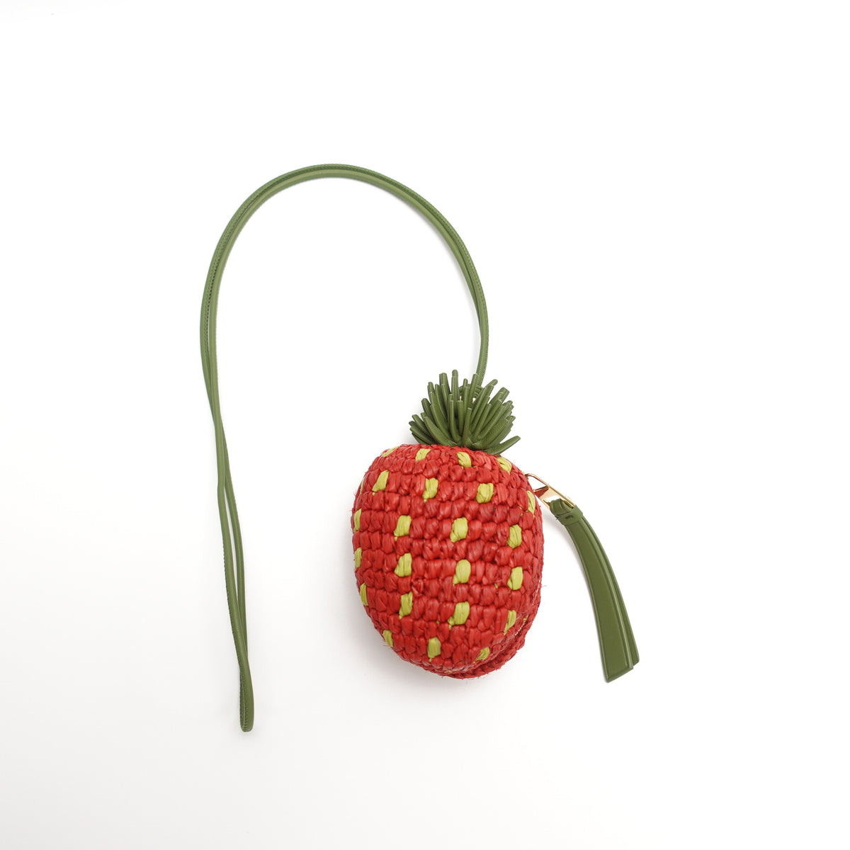 Pre-Owned Loewe Green&Red Raffia Coin Purse T10430975