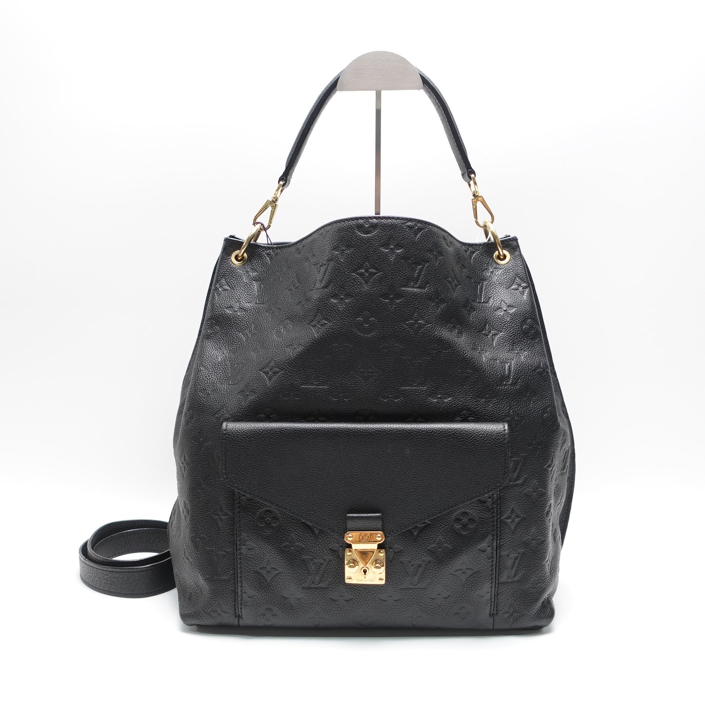 Pre-Owned Louis Vuitton Metis Black Calfskin Leather Shoulder Bag T10432921