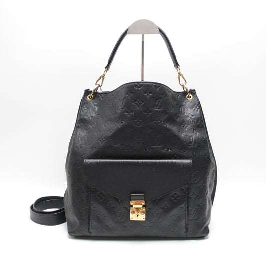 Pre-Owned Louis Vuitton Metis Black Calfskin Leather Shoulder Bag T10432921