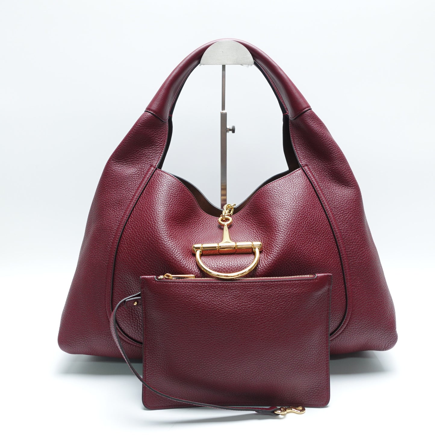 Pre-Owned Gucci Softbit Red Calfskin Leather Tote Bag T10434458