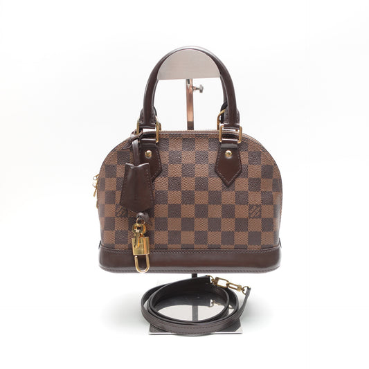 Pre-Owned Louis Vuitton Alma BB Brown Damier Ebene Canvas Shoulder Bag T10434432