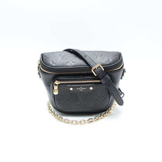 Pre-Owned Louis Vuitton Bumbag Mini Monogram Black Calfskin Shoulder Bag T10436254