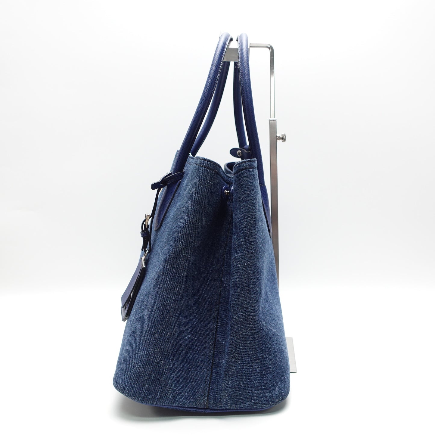 Pre-Owned Prada Double Blue Denim Tote Bag T10436525
