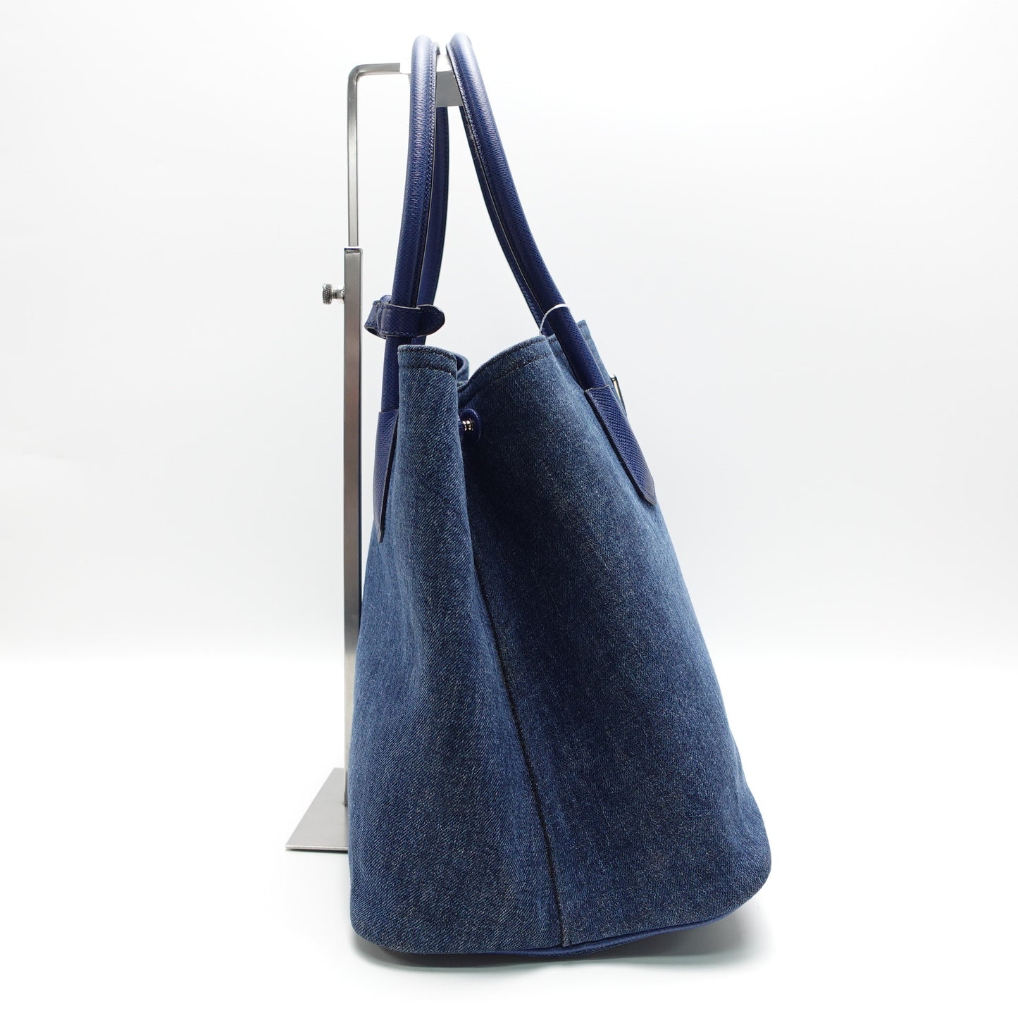 Pre-Owned Prada Double Blue Denim Tote Bag T10436525