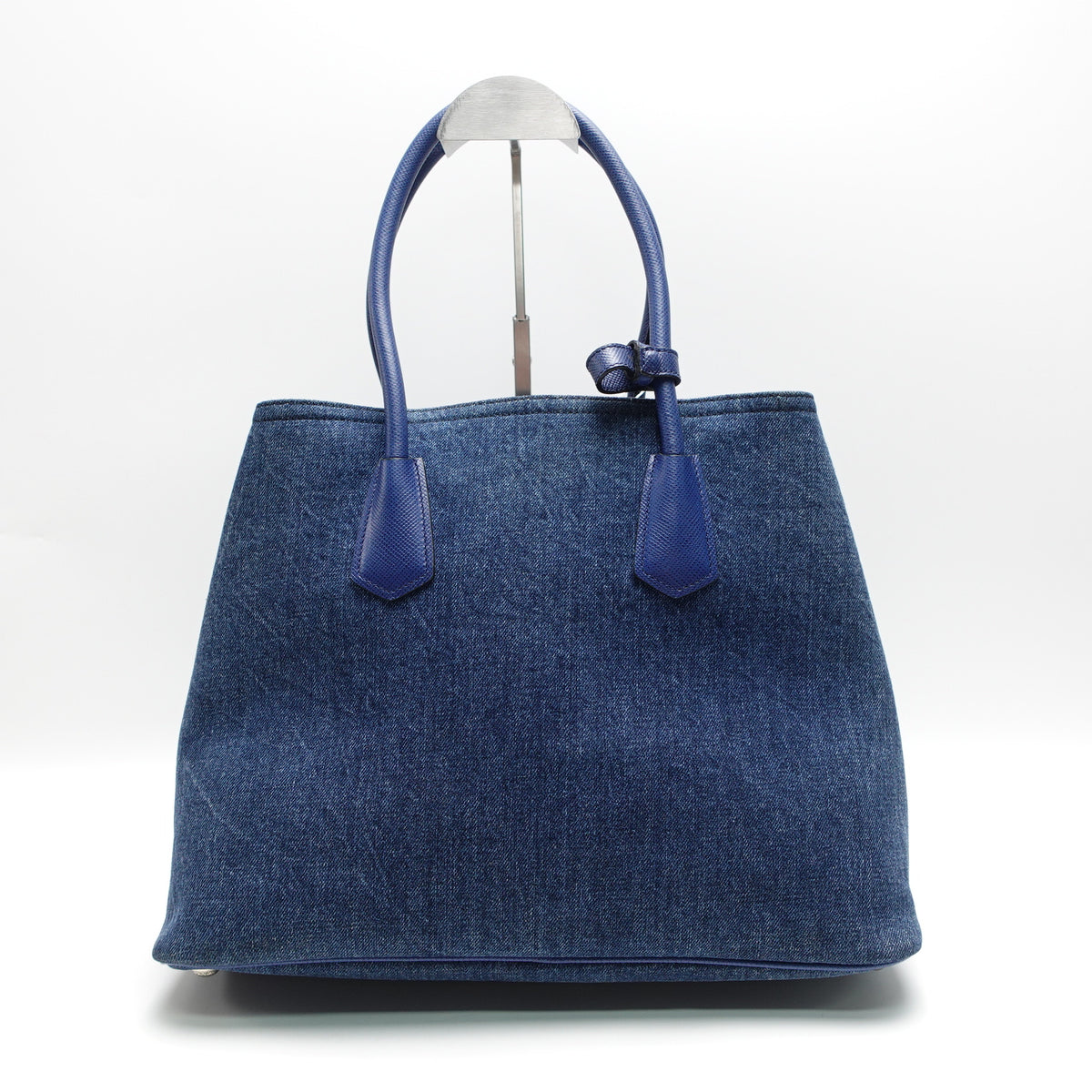 Pre-Owned Prada Double Blue Denim Tote Bag T10436525