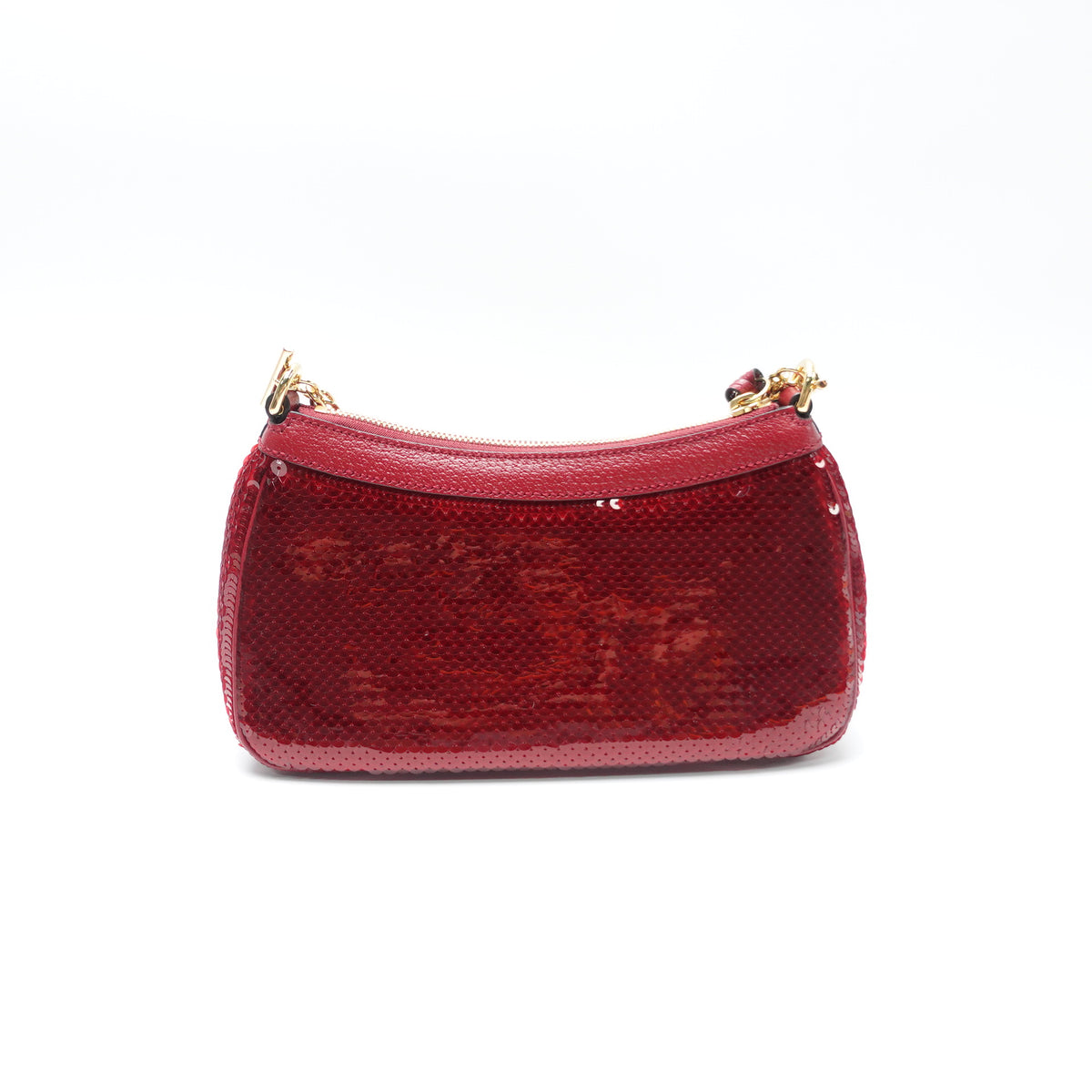 Pre-Owned Gucci Ophidia Small Red Sequin&Calfskin Shoulder Bag T10436961