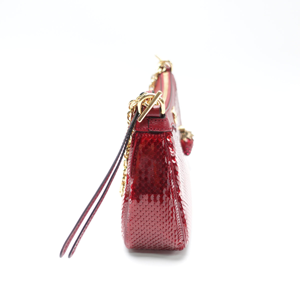 Pre-Owned Gucci Ophidia Small Red Sequin&Calfskin Shoulder Bag T10436961