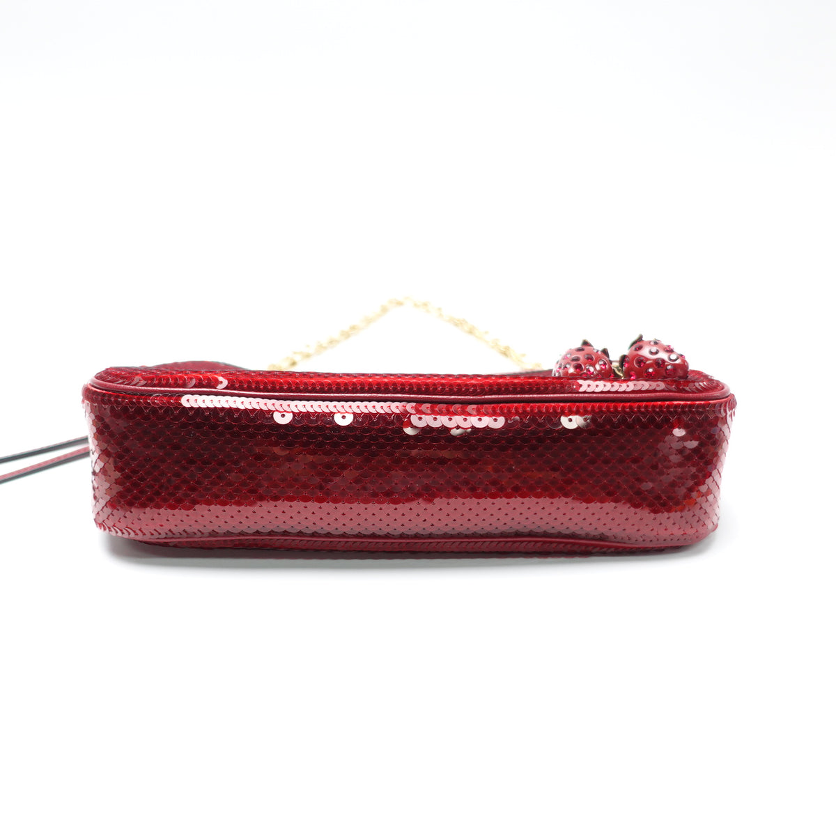 Pre-Owned Gucci Ophidia Small Red Sequin&Calfskin Shoulder Bag T10436961