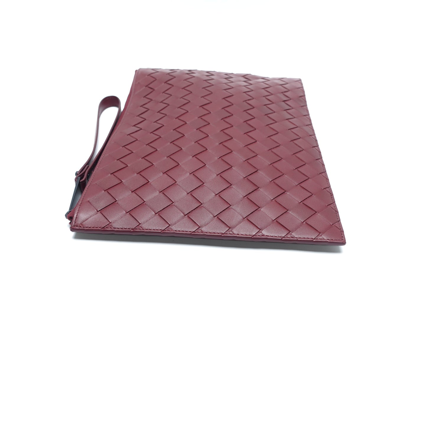 Pre-Owned Bottega Veneta Burgundy Leather Clutch T10436247