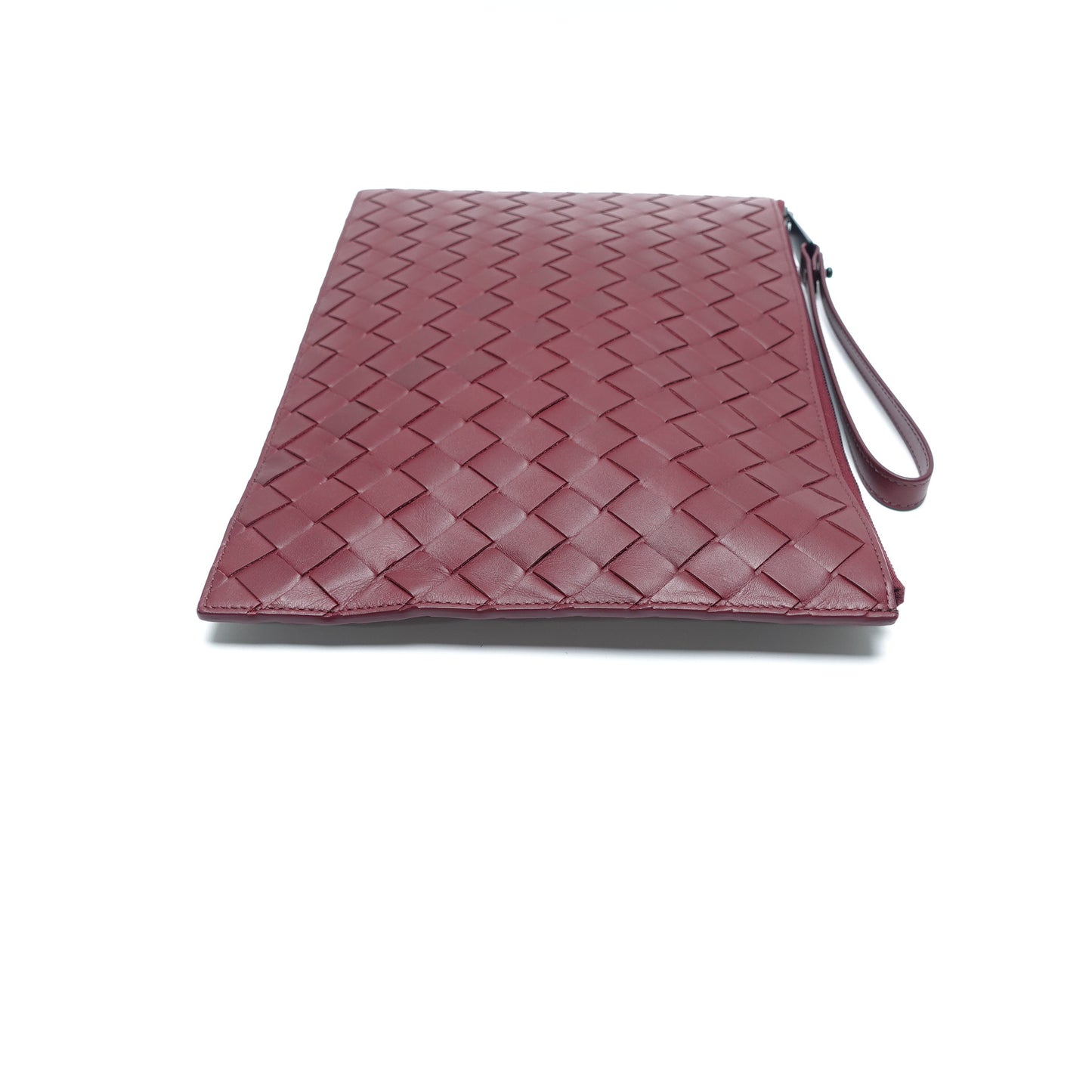 Pre-Owned Bottega Veneta Burgundy Leather Clutch T10436247