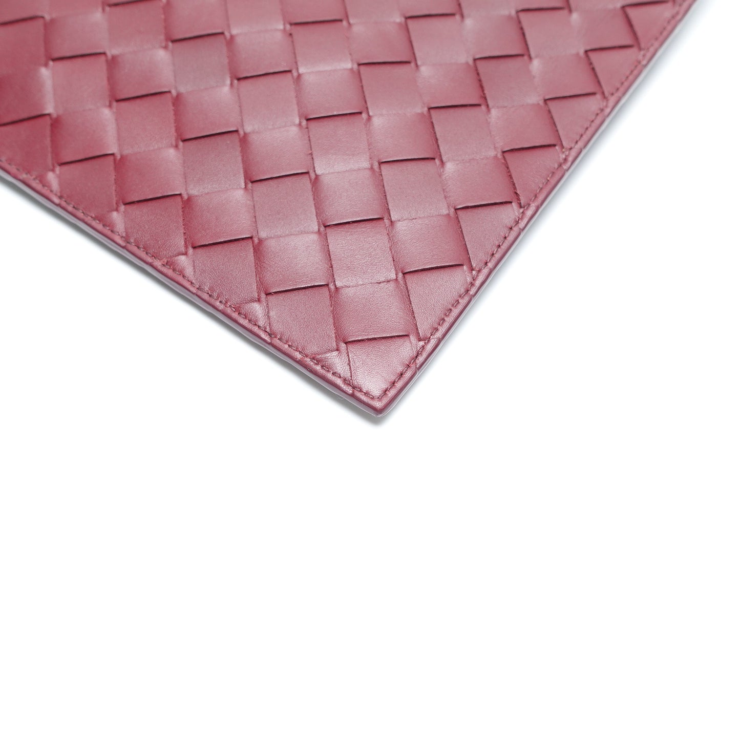 Pre-Owned Bottega Veneta Burgundy Leather Clutch T10436247