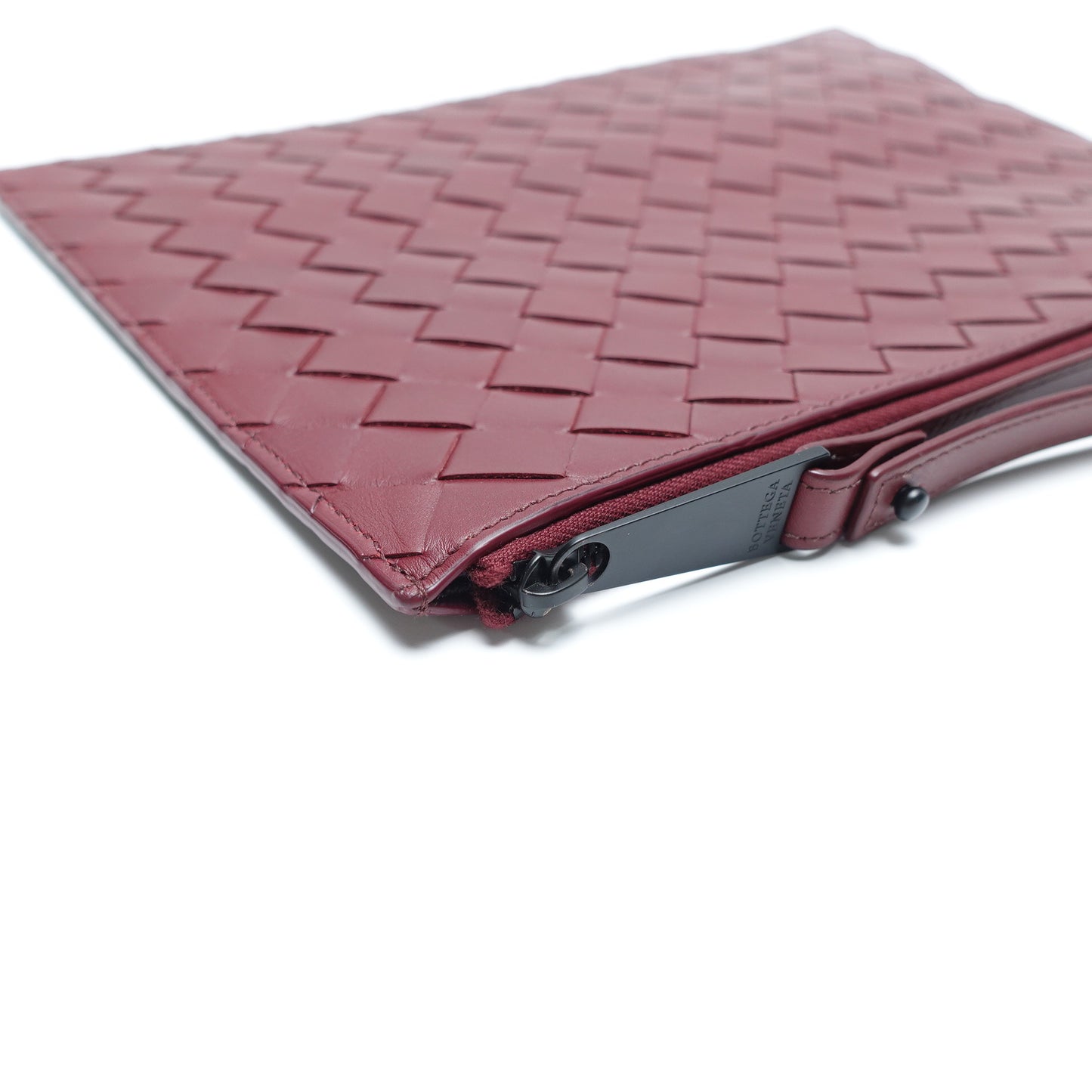 Pre-Owned Bottega Veneta Burgundy Leather Clutch T10436247