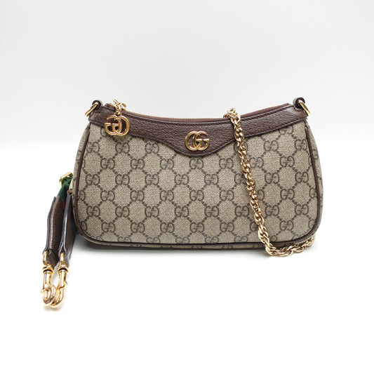 Pre-Owned Gucci Ophidia Brown GG Coated Canvas Shoulder Bag T10437626