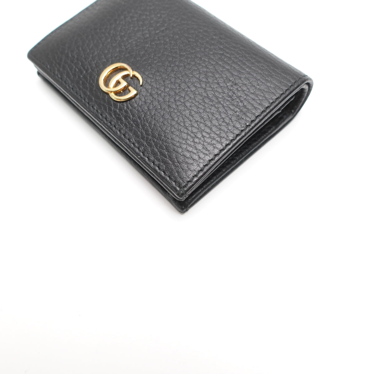 Pre-Owned Gucci GG Marmont Black Calfskin Wallet T10437874