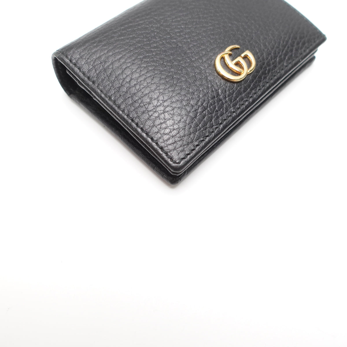 Pre-Owned Gucci GG Marmont Black Calfskin Wallet T10437874