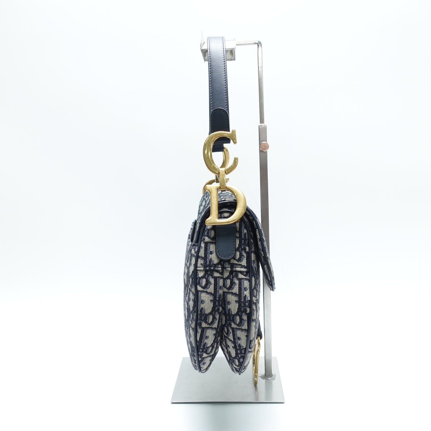 Pre-Owned Dior Saddle Blue Obique Canvas Shoulder Bag T10439073