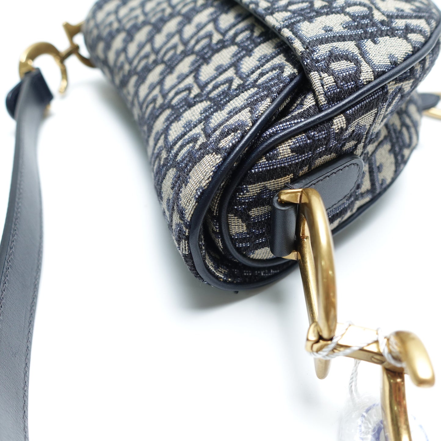 Pre-Owned Dior Saddle Blue Obique Canvas Shoulder Bag T10439073