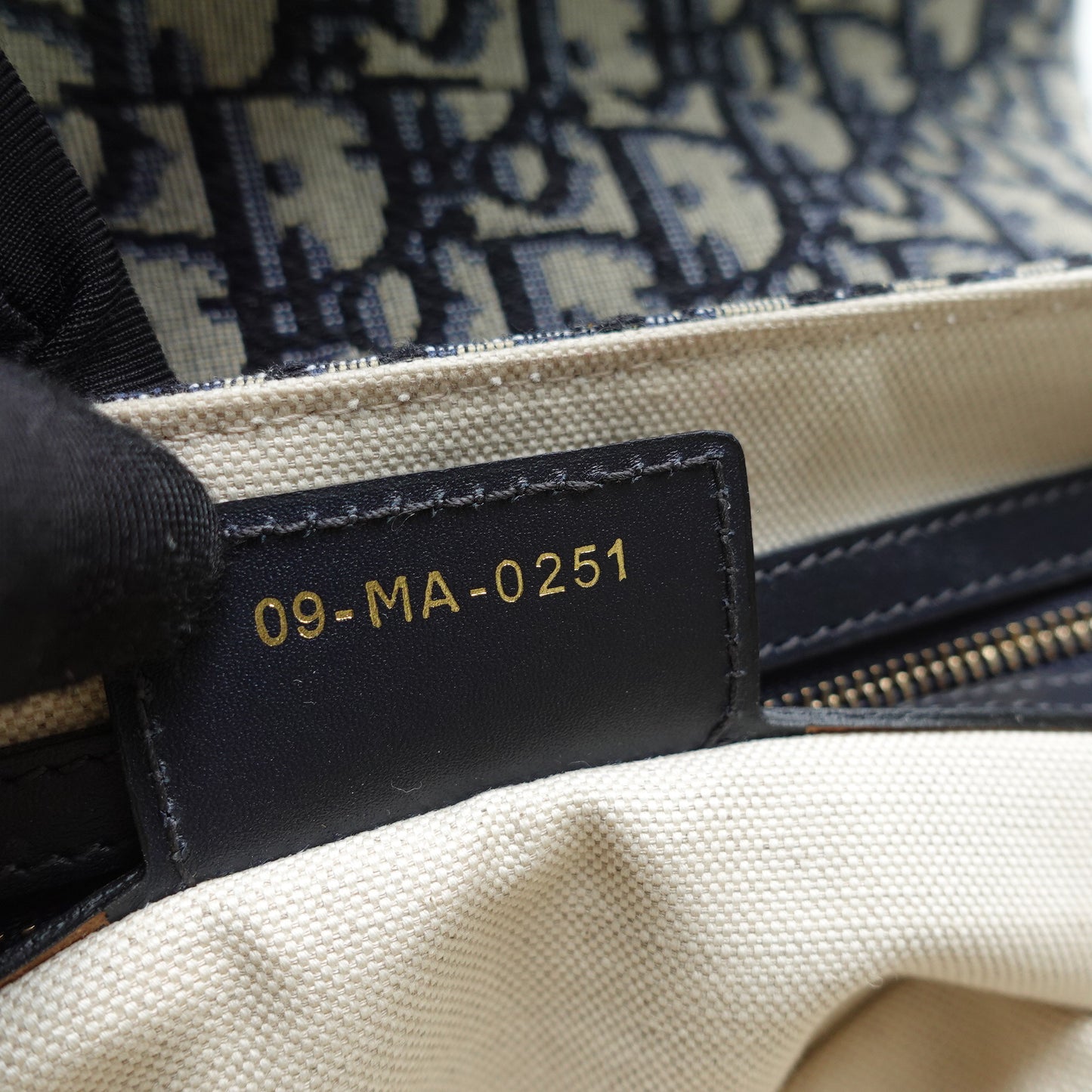 Pre-Owned Dior Saddle Blue Obique Canvas Shoulder Bag T10439073