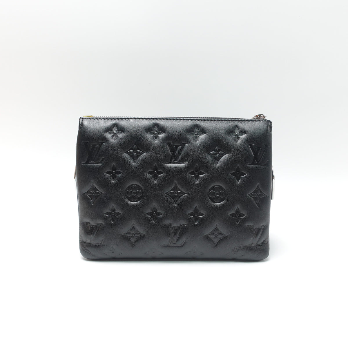 Pre-Owned Louis Vuitton Pochette Coussin Black Lambskin Leather Shoulder Bag T10435438