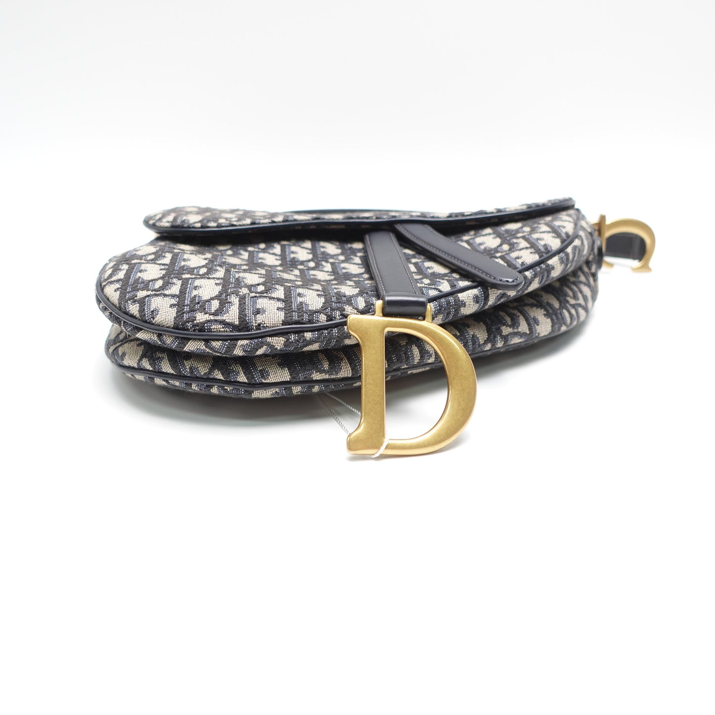 Pre-Owned Dior Saddle Blue Obique Canvas Shoulder Bag T10439561